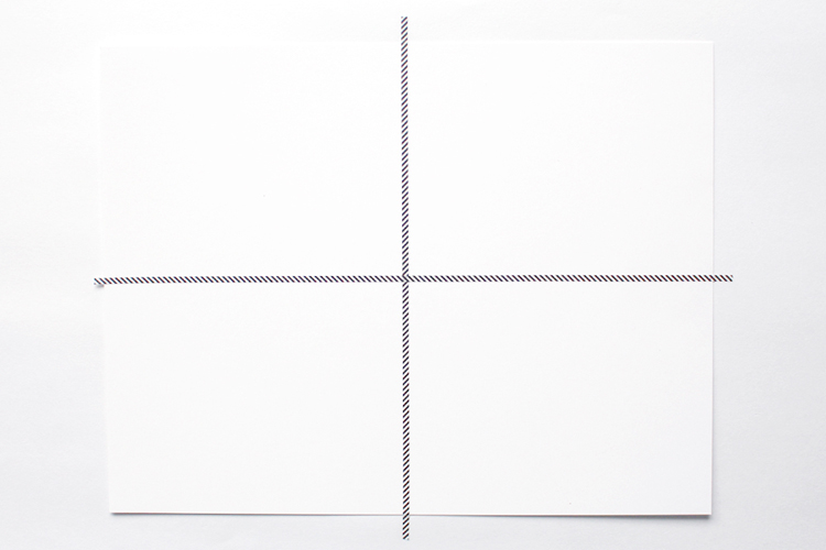 Use thin washi tape to divide paper into 4 equal quadrants for a Goal Setting Quadrant Chart.