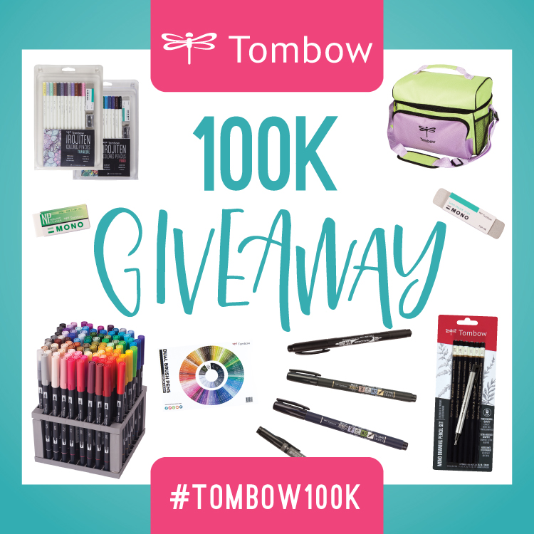 Enter Tombow's 100k Giveaway on Instagram! Find out how at instagram.com/tombowusa