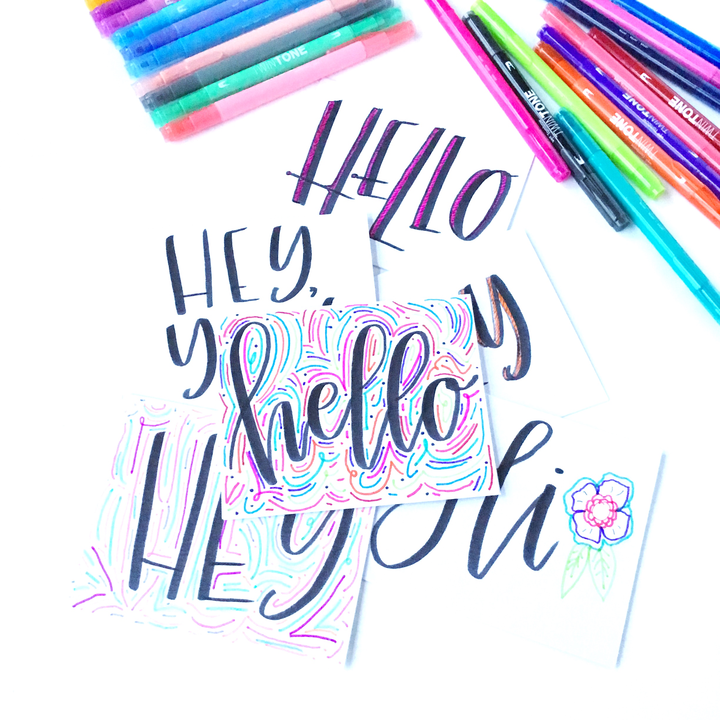 Learn how to embellish brush lettering with Tombow TwinTones from Lauren Fitzmaurice of @renmadecalligraphy on Instagram! For more lettering tips and tricks check out renmadecalligraphy.com or blog.tombowusa.com.