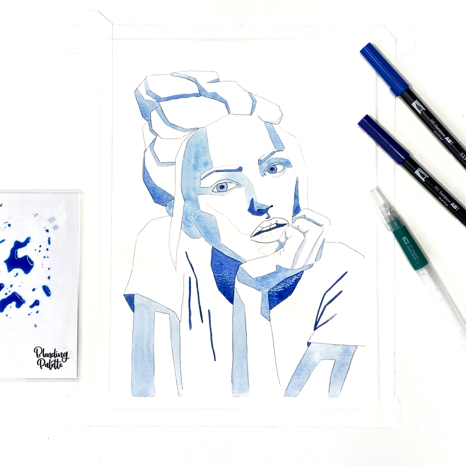 Make a Two-Tone Portrait by Jessica Mack on behalf of Tombow