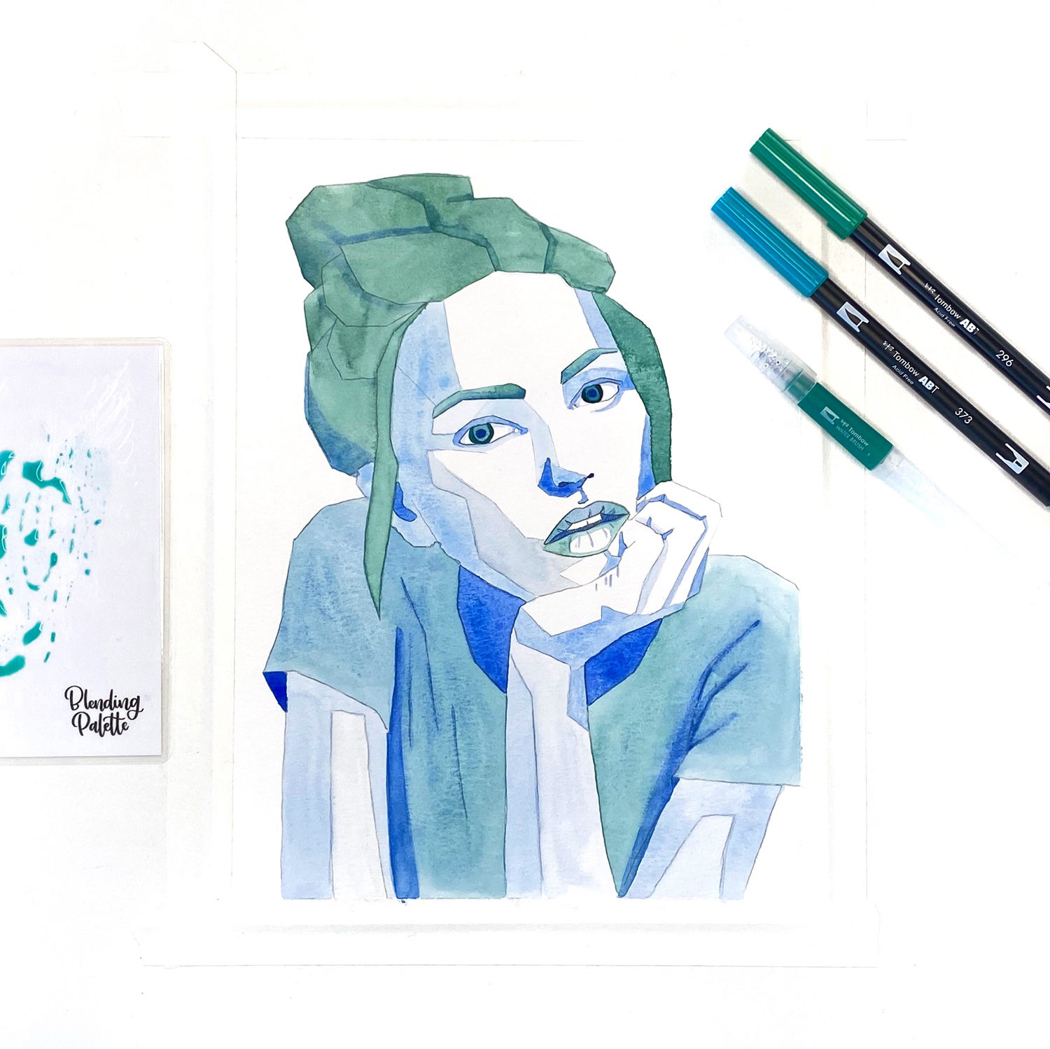 Make a Two-Tone Portrait by Jessica Mack on behalf of Tombow