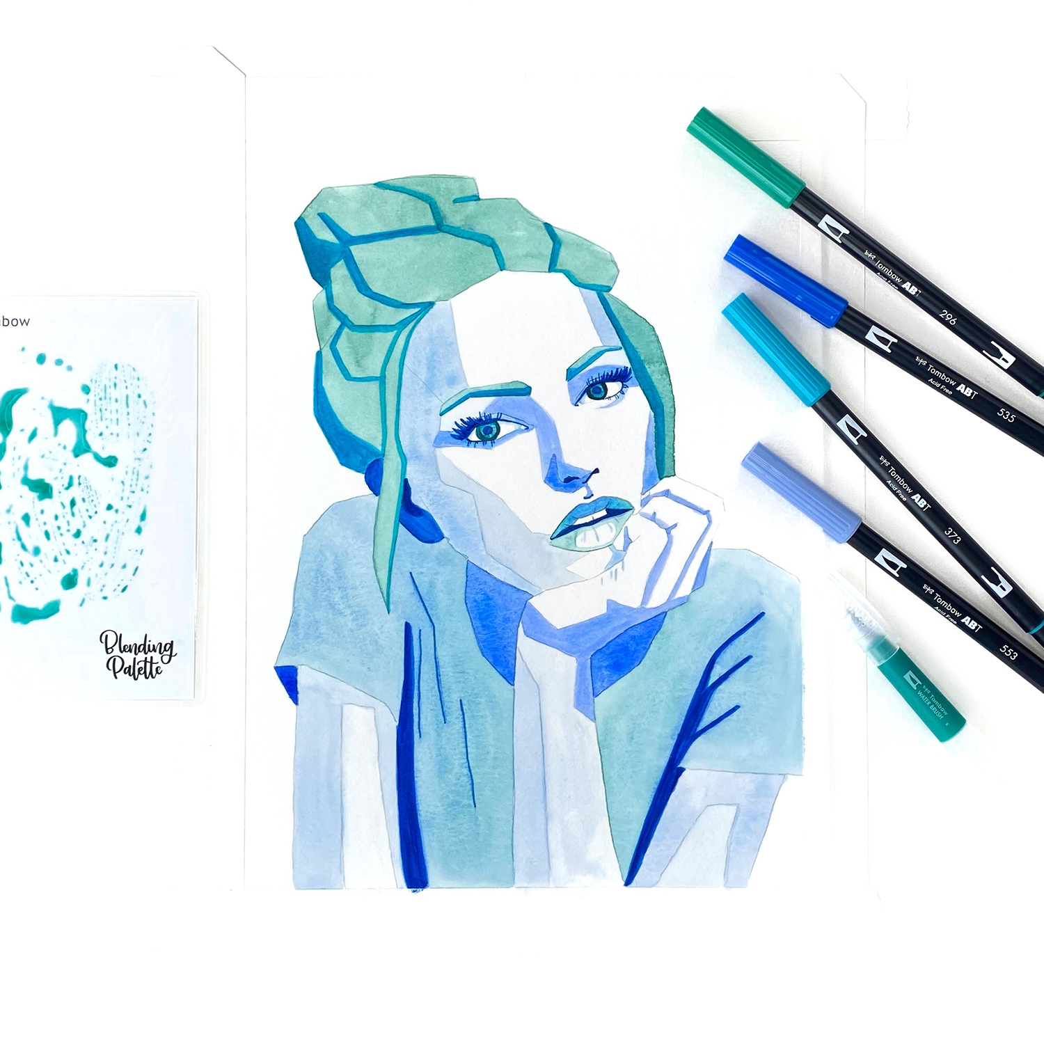 Make a Two-Tone Portrait by Jessica Mack on behalf of Tombow