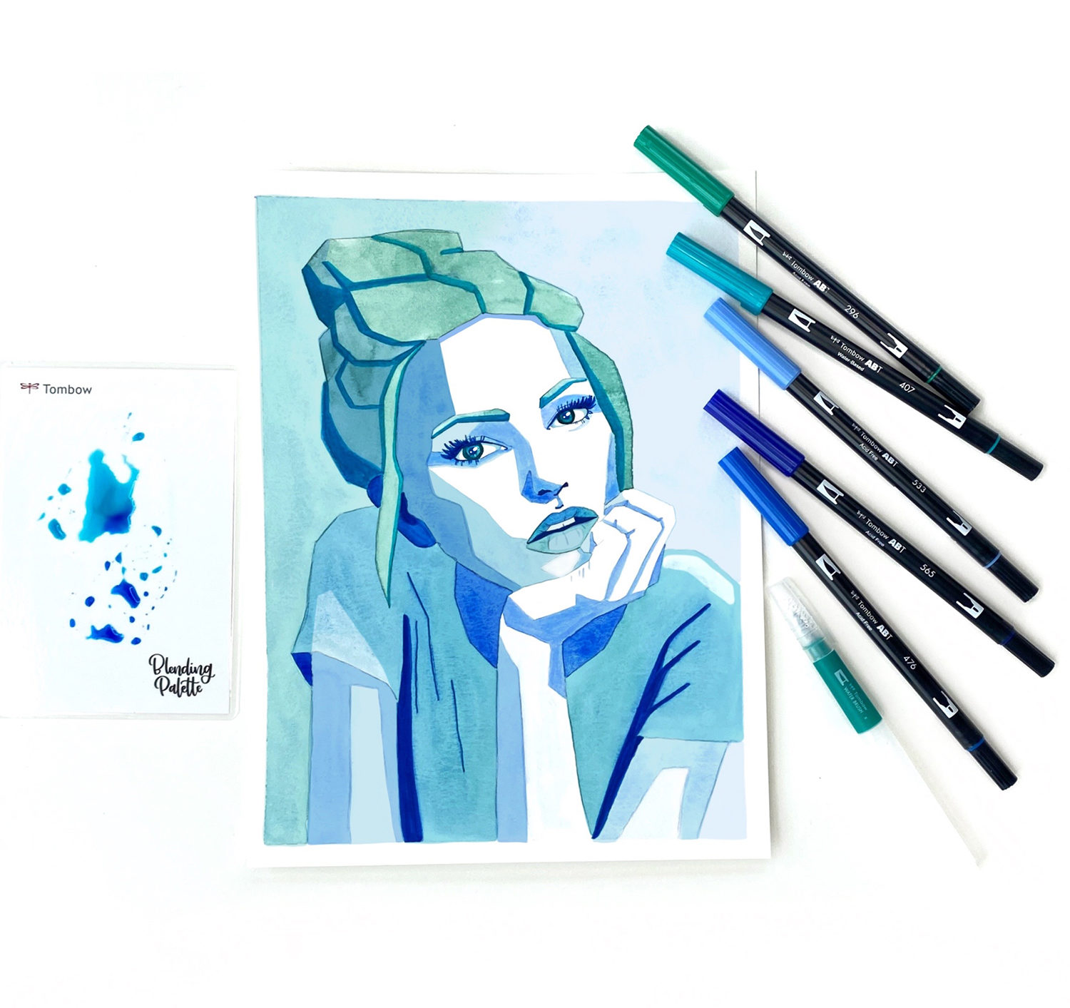 Make a Two-Toned Portrait - Tombow USA Blog