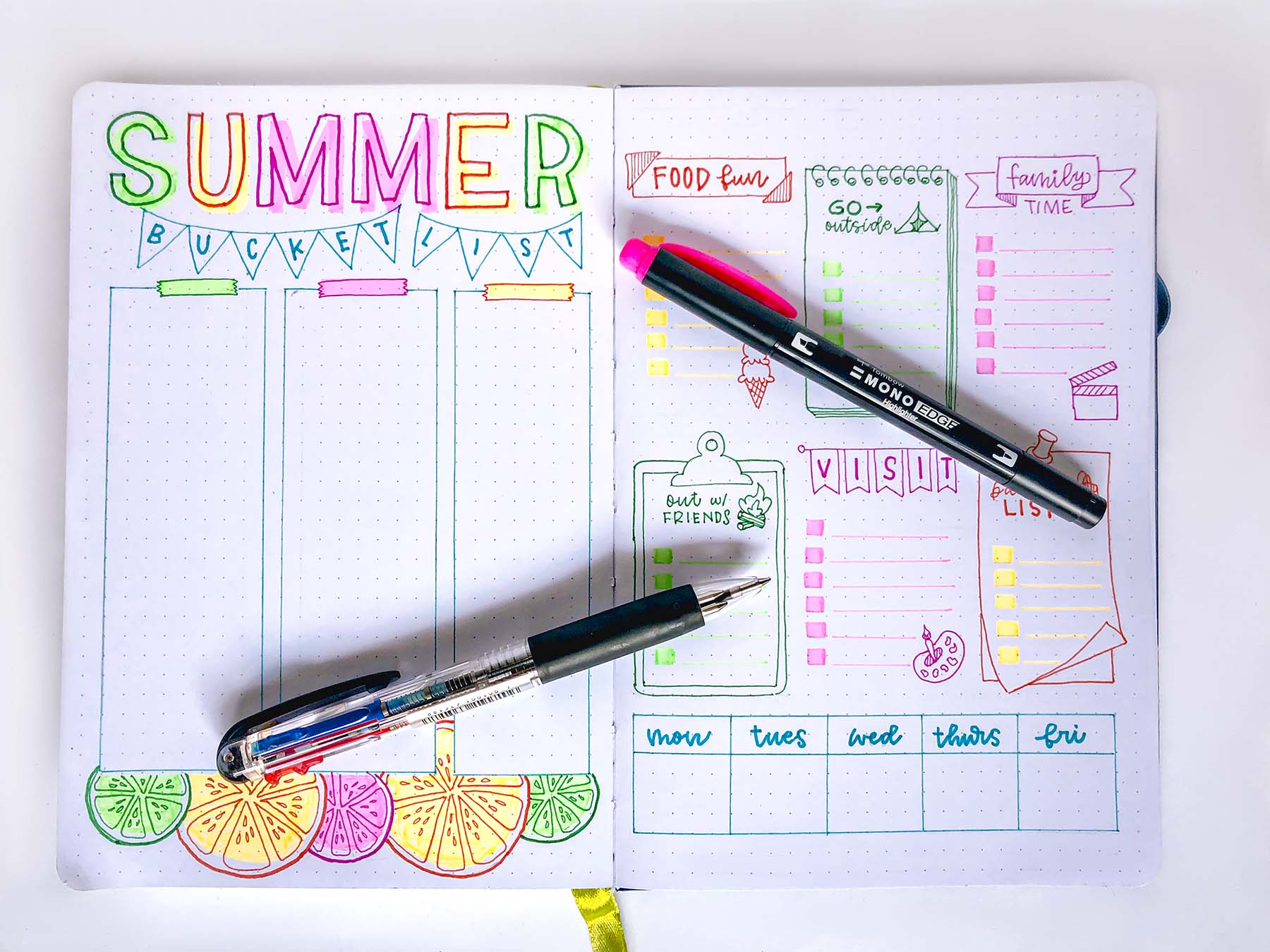 How to Plan a Summer Bucket List - Tombow USA Blog