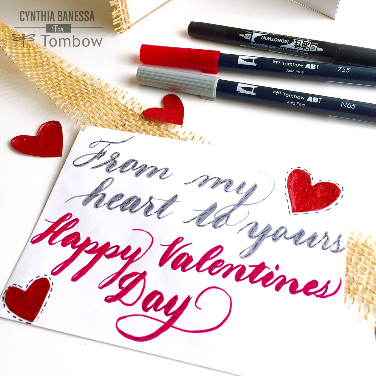 DIY Valentine Card For Him Tombow USA Blog