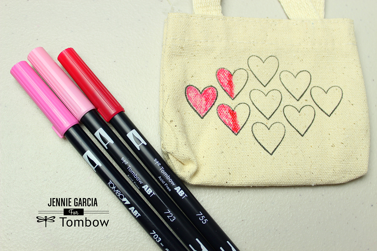 DIY Valentine's Day Canvas Bag