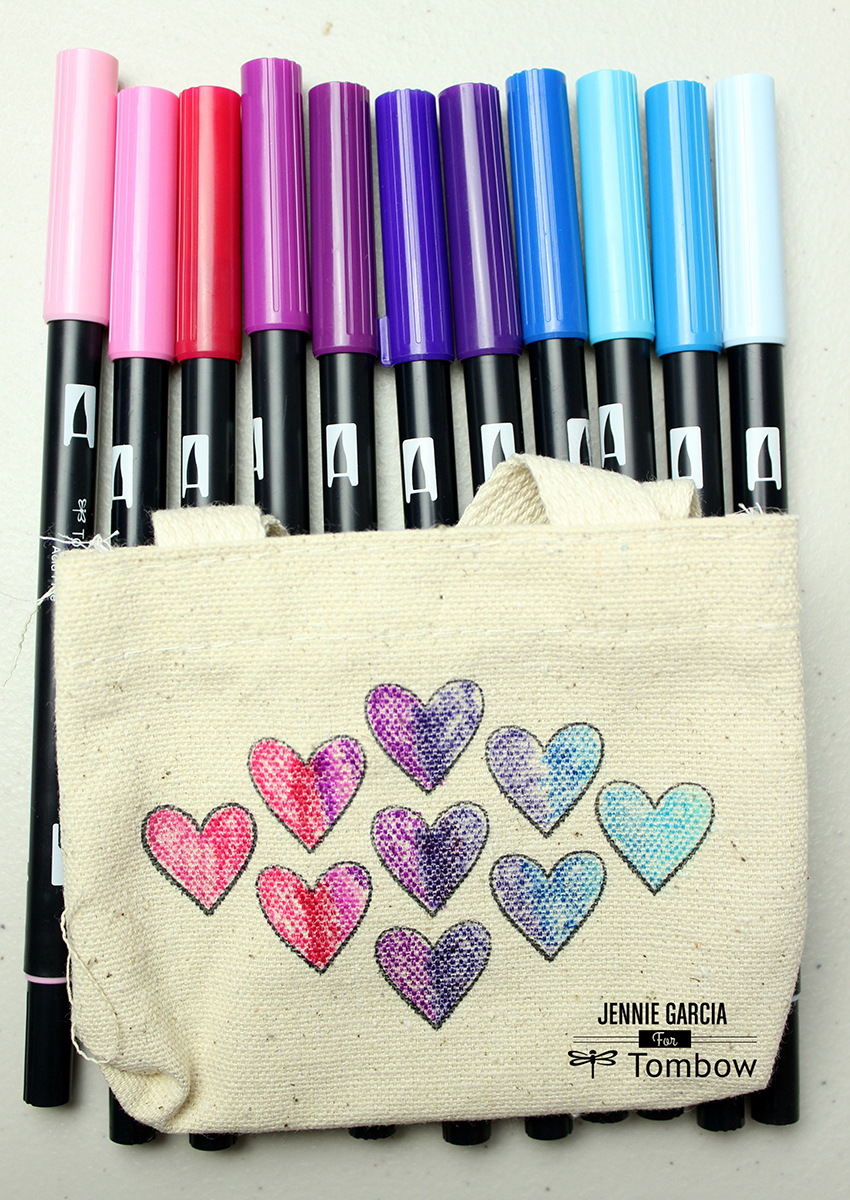 DIY Valentine's Day Canvas Bag