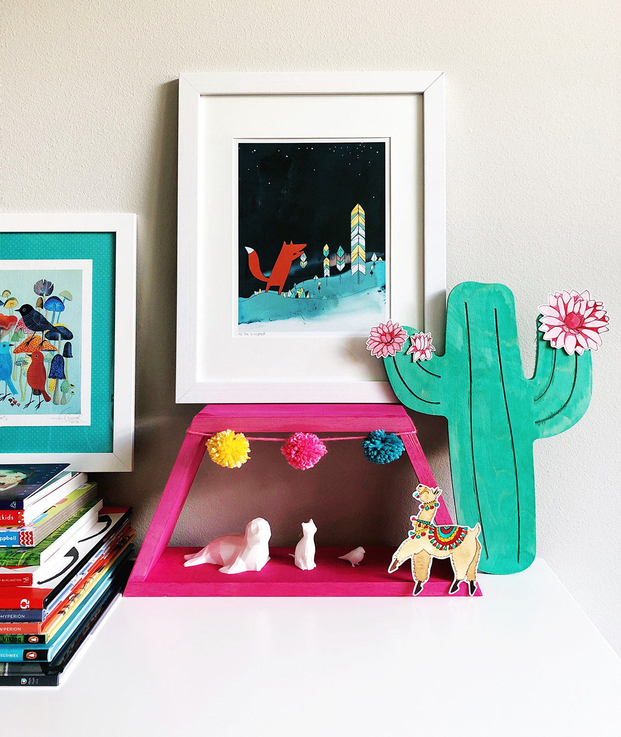 How to make bright playroom decor with Walnut Hollow and Tombow