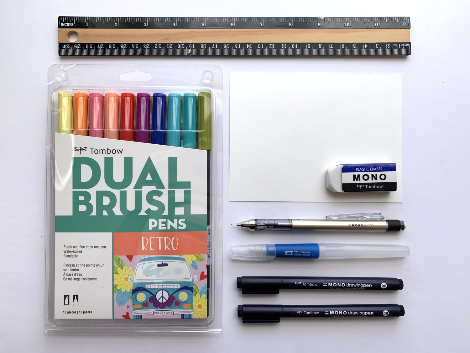 Dual Brush Pen Art Markers, Retro, 10-Pack