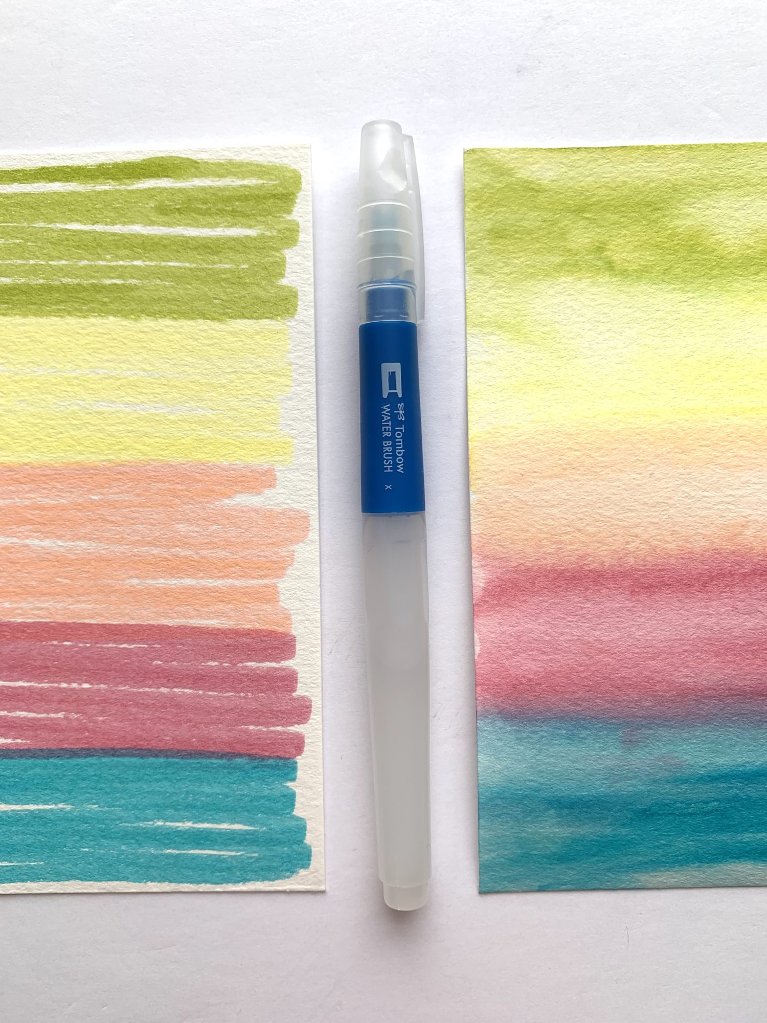 Use the @TombowUSA Retro Dual Brush Pen palette to make simple, watercolor art! Tutorial by @AliLePere. #watercolor #doodle #quilt