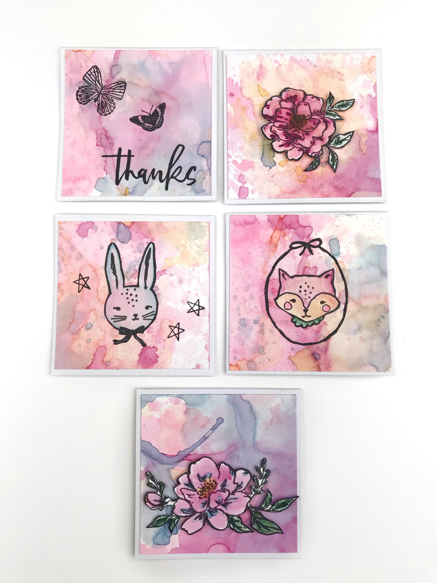 Handmade Watercolor Card Set