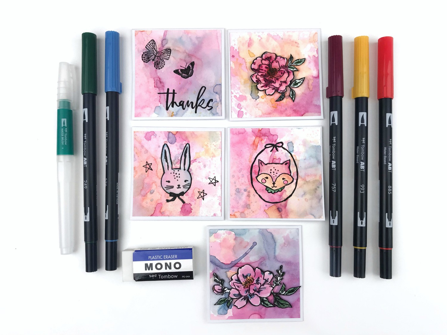 Handmade Watercolor Card Set