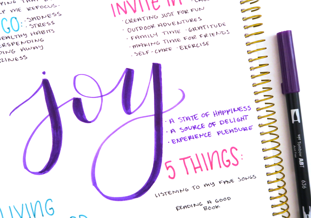 How to create a Word of the Year spread in your planner! Follow this easy tutorial by @popfizzpaer featuring @tombowusa and @bloomdailyplanners. #pfplovestombow #tombow2019dt #tombowpro