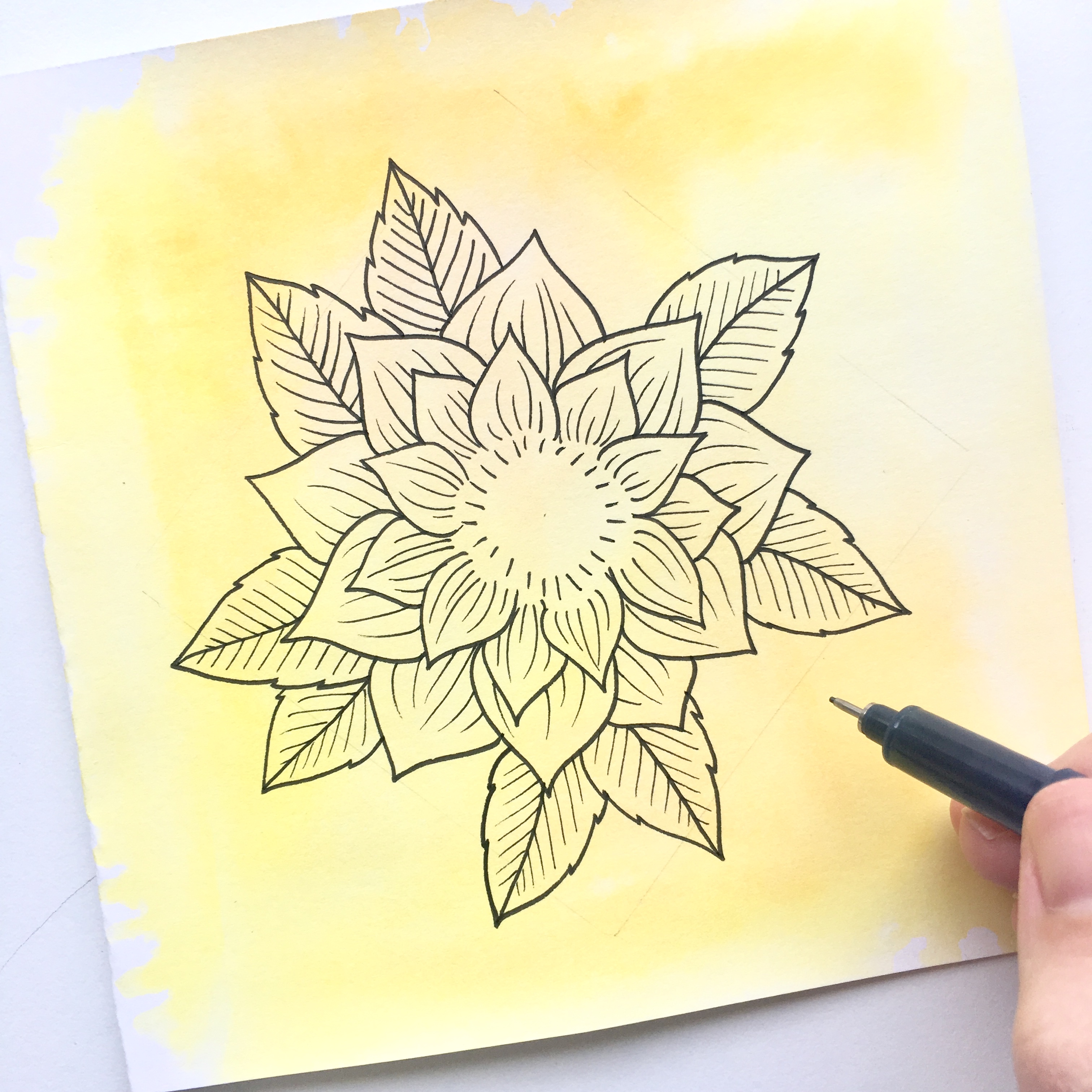 Sunflower Watercolor Card_Adrienne 8