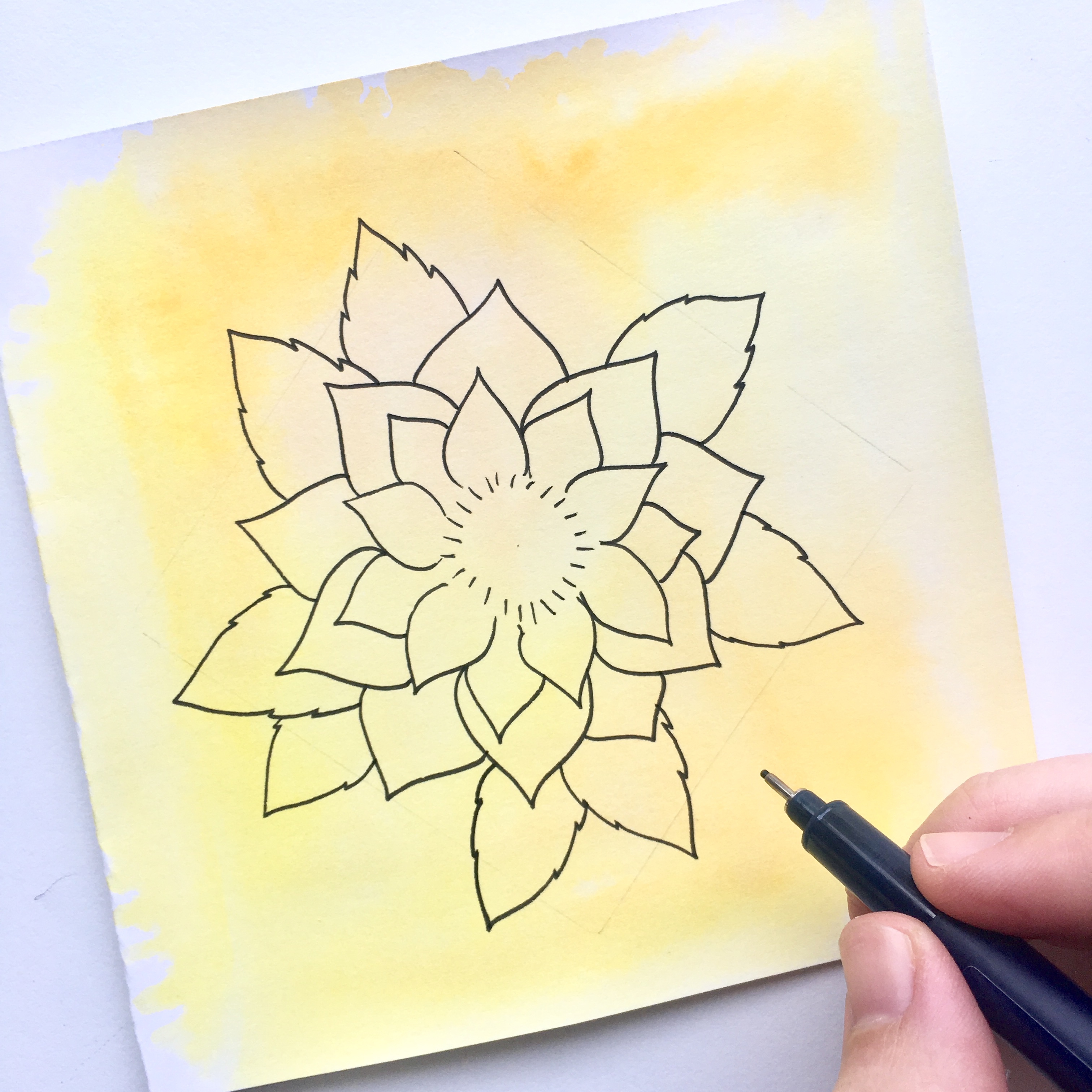 Sunflower Watercolor Card_Adrienne 7