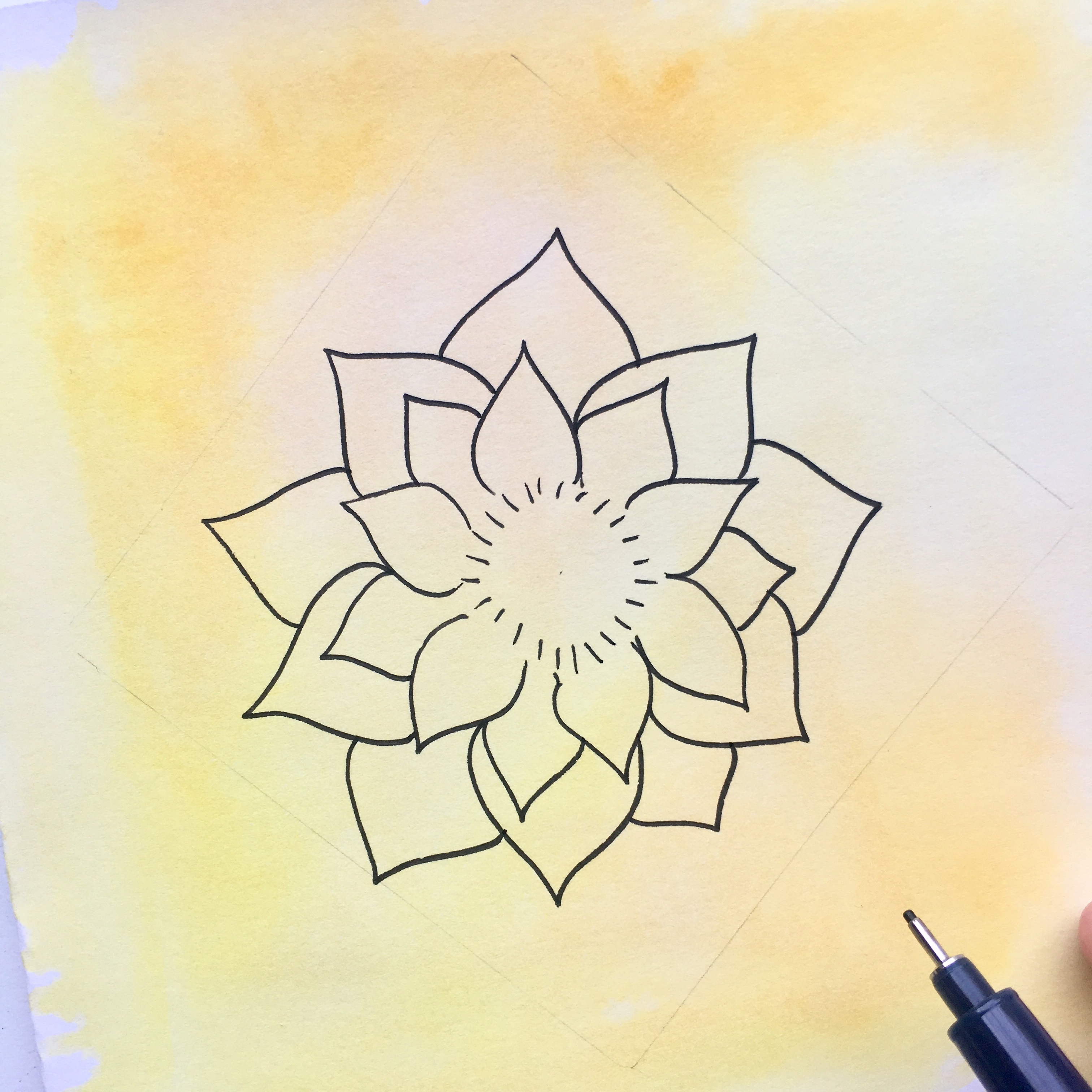 Sunflower Watercolor Card_Adrienne 6