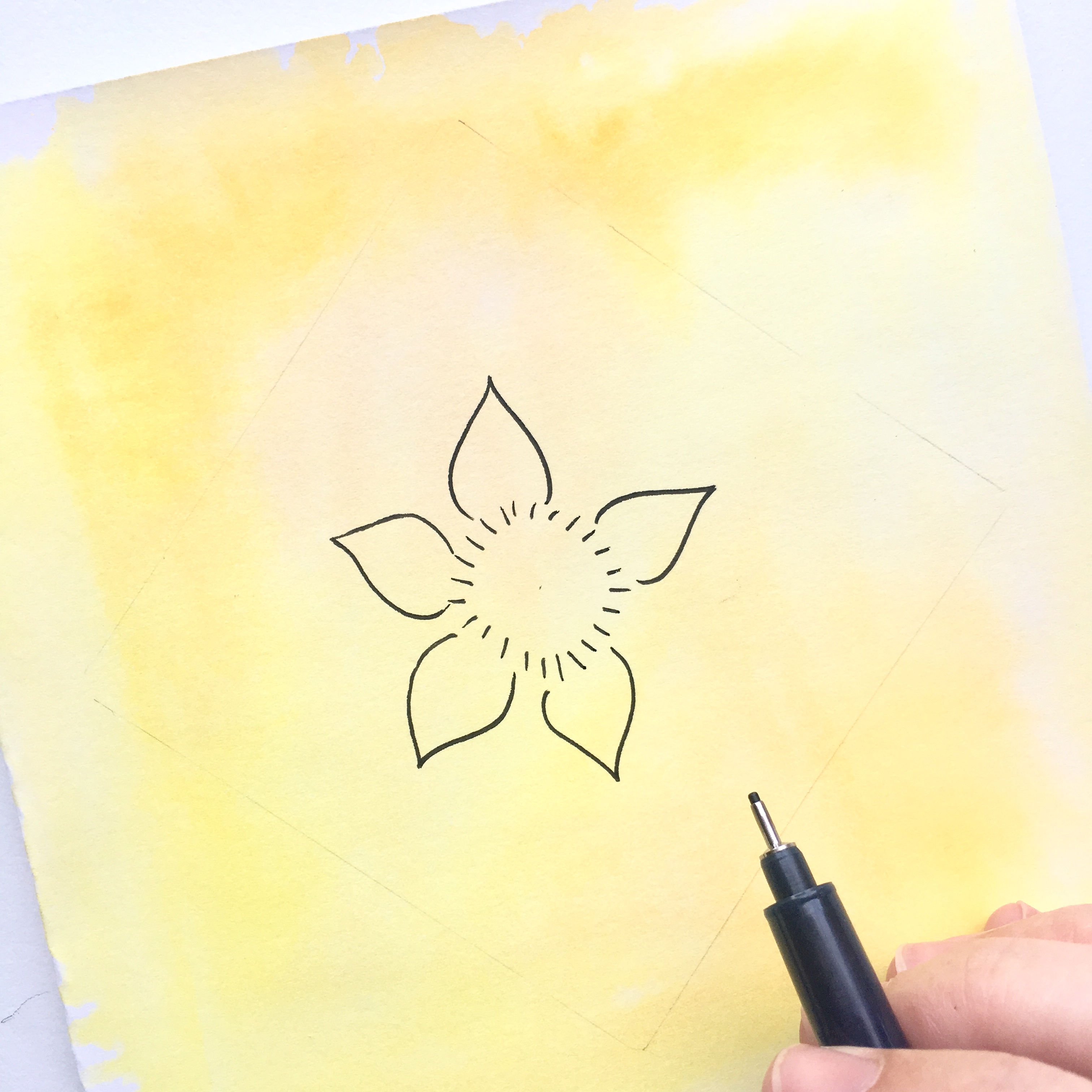 Sunflower Watercolor Card_Adrienne 5