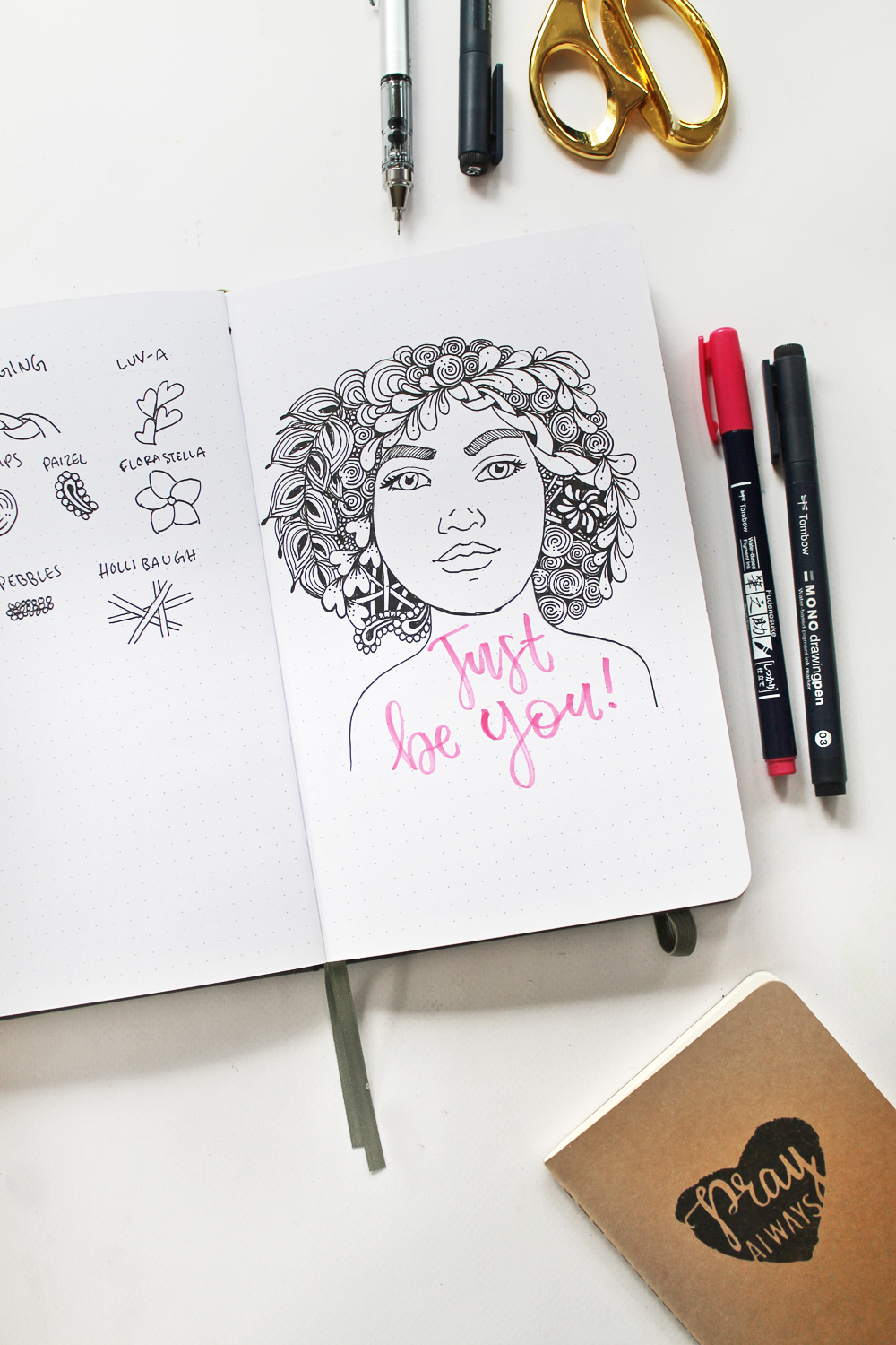 Learn how to create an easy Zentangle Portrait Drawing using this tutorial by @studiokatie for @tombowusa! #tombow #tombowusa #zentangle