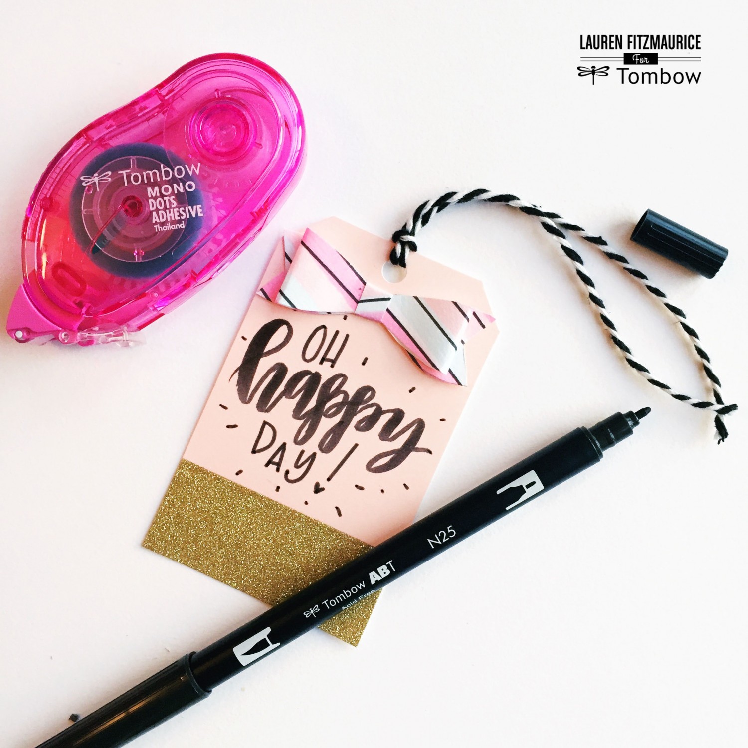 Make paper bows with Tombow products!