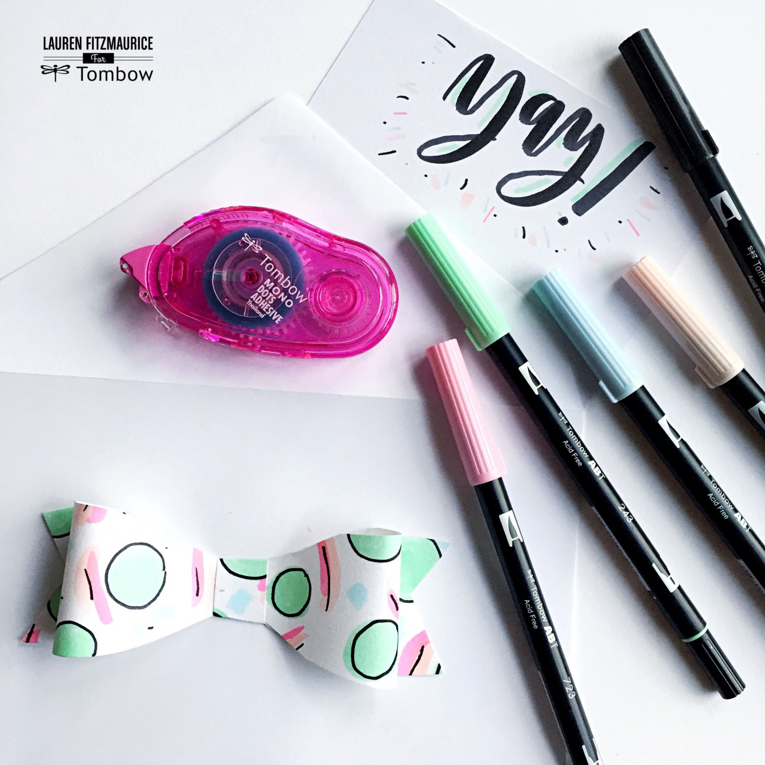 Make paper bows with Tombow products!