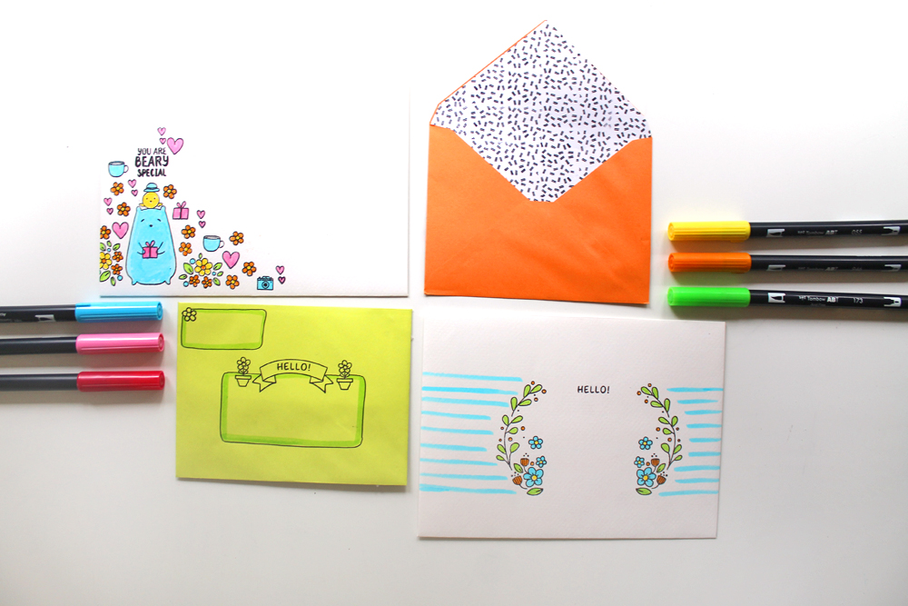 Learn how to make stamped stationary using @tombowusa products and @waffleflower stamps using this DIY by @punkprojects 