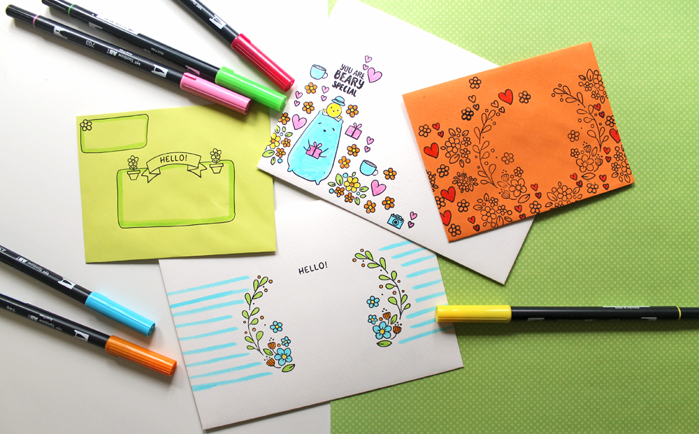 Learn how to make stamped stationary using @tombowusa products and @waffleflower stamps using this DIY by @punkprojects 