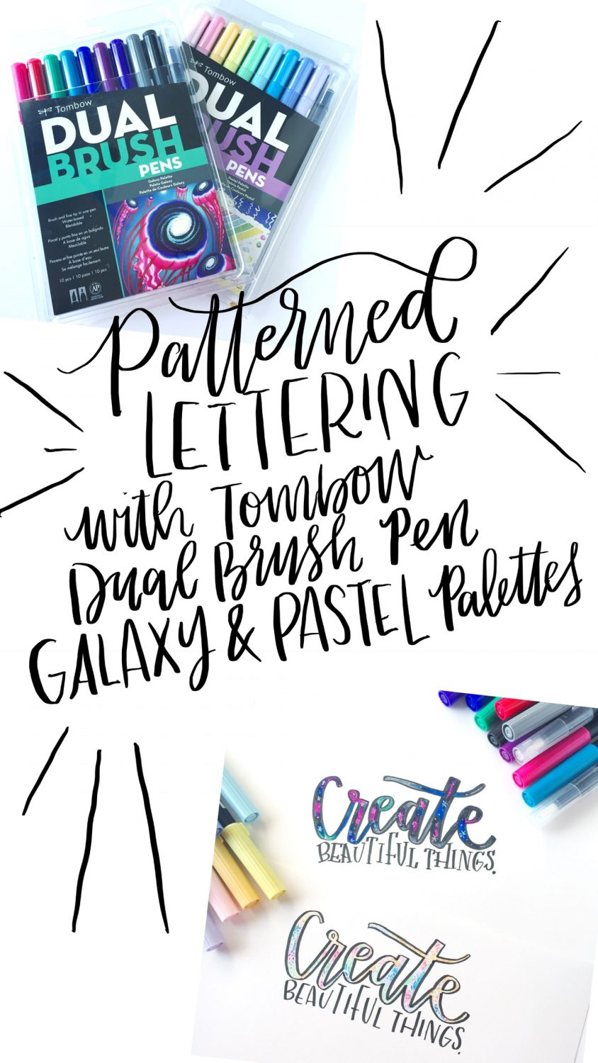 Patterned Lettering With Tombow's Galaxy And Pastel Palettes - Tombow 