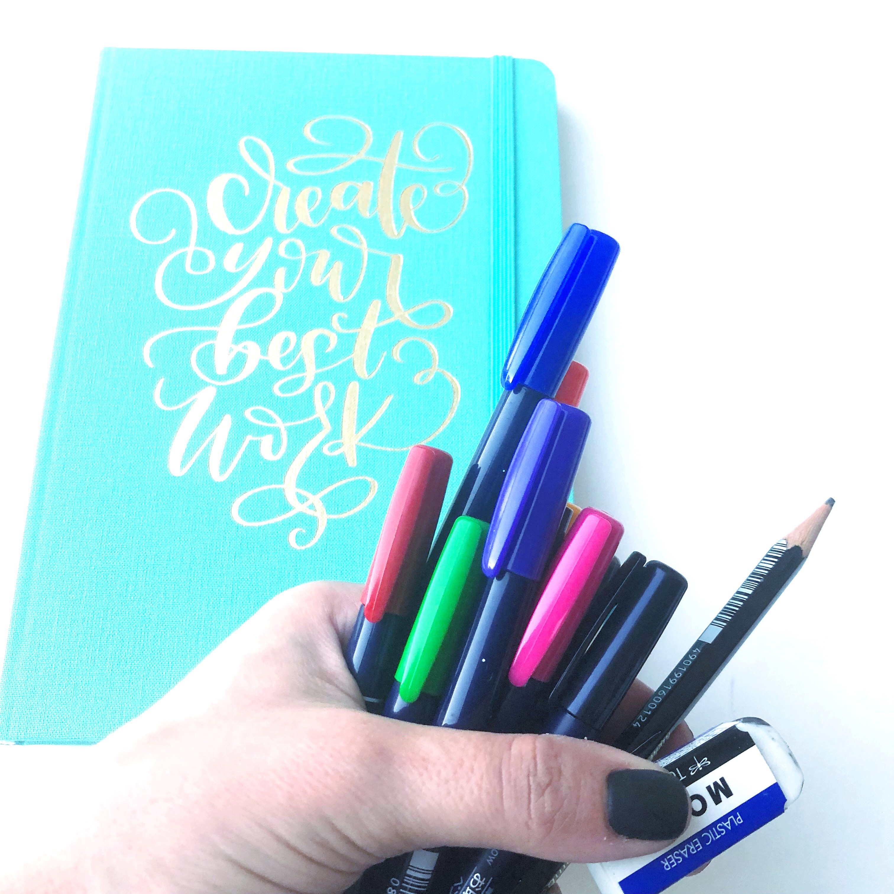 How to Create Striped Brush Lettering Using Brush Pens