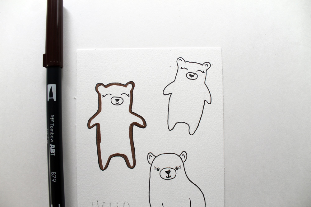 Learn how to draw bears in a really cute doodle style, using this tutorial by @Studio.katie on the @Tombowusa blog