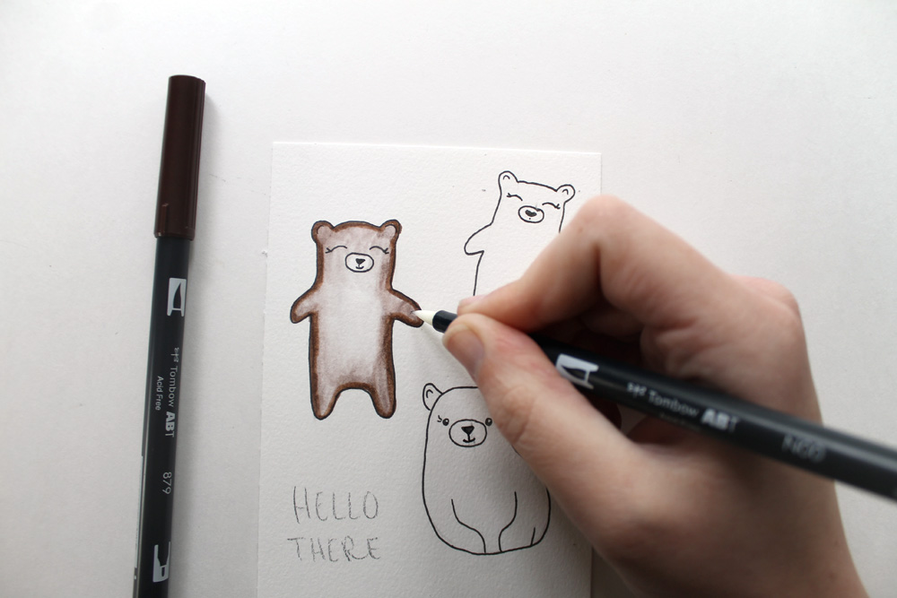 Learn how to draw bears in a really cute doodle style, using this tutorial by @Studio.katie on the @Tombowusa blog