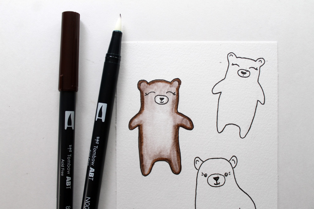 Learn how to draw bears in a really cute doodle style, using this tutorial by @Studio.katie on the @Tombowusa blog