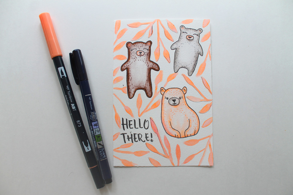 Learn how to draw bears in a really cute doodle style, using this tutorial by @Studio.katie on the @Tombowusa blog