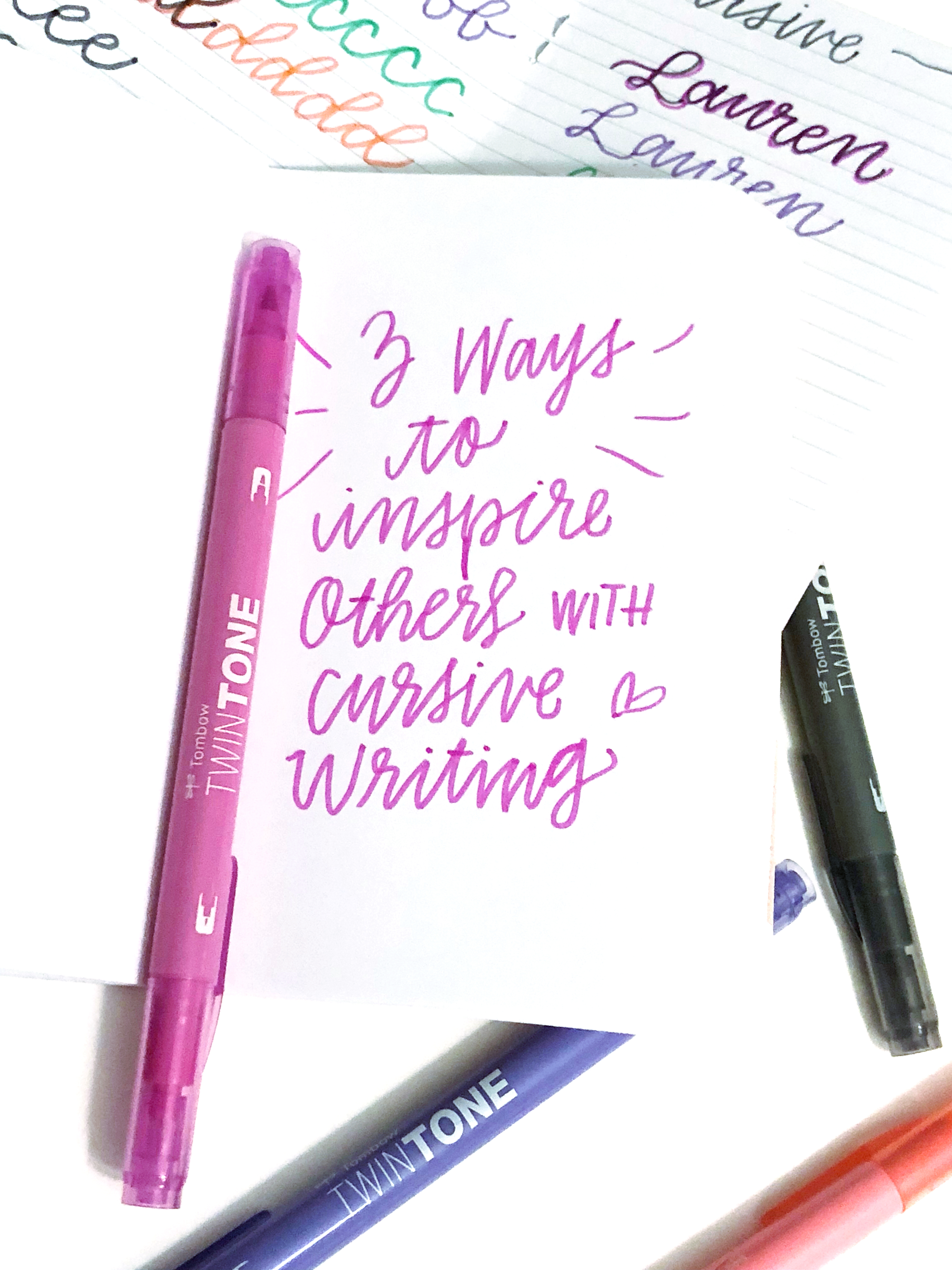 Lauren Fitzmaurice of @renmadecalligraphy shares 3 fun ways to use Cursive Writing to inspire others.