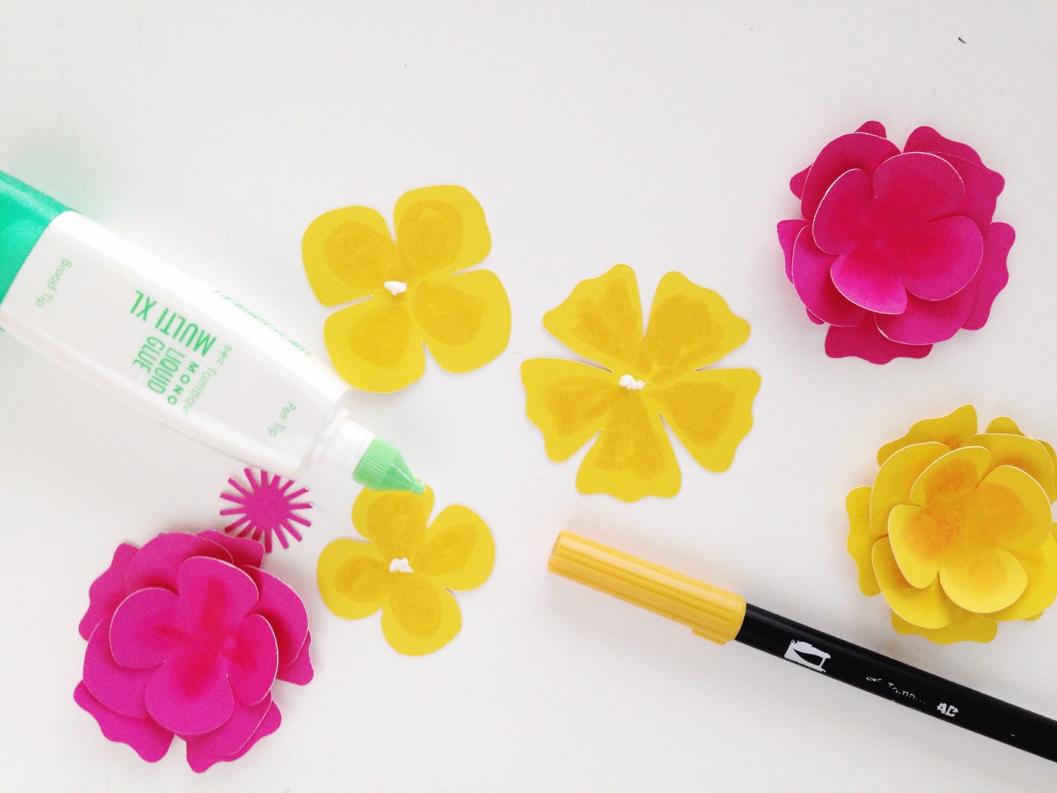 DIY Paper Flowers with Cricut and Tombow Tombow USA Blog