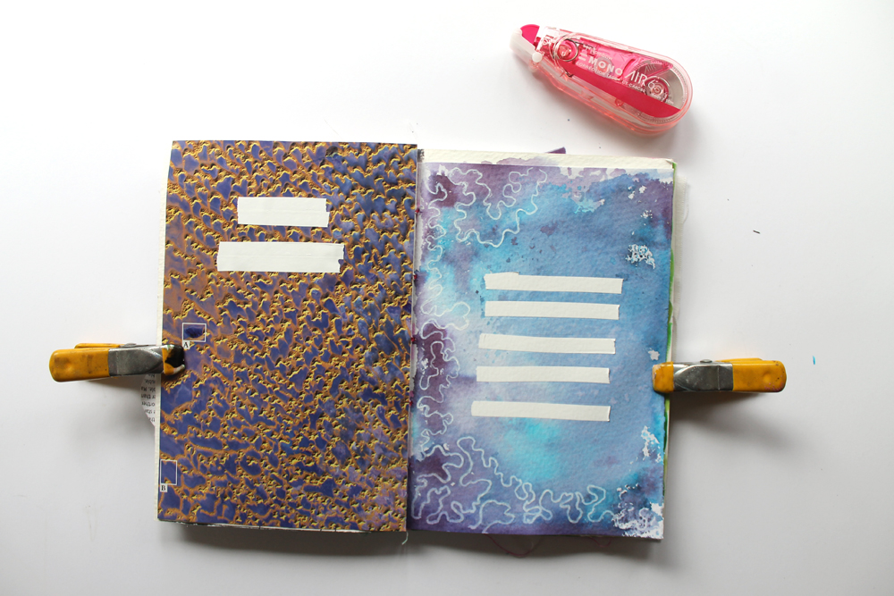 Art Journal using the Tombow MONO Air Correction Tape