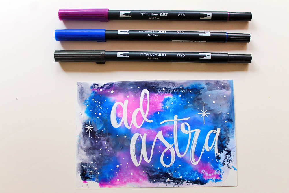 10 Galaxy color combinations you can create with @tombowusa Dual Brush Pens! by @punkprojects #tombow #tombowusa #galaxy
