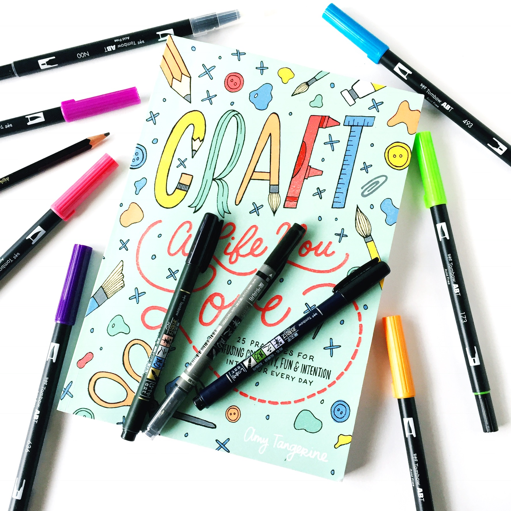 Tombow's Dual Brush Pens are perfect for coloring! Grab this coloring page  from Amy Tangerine!