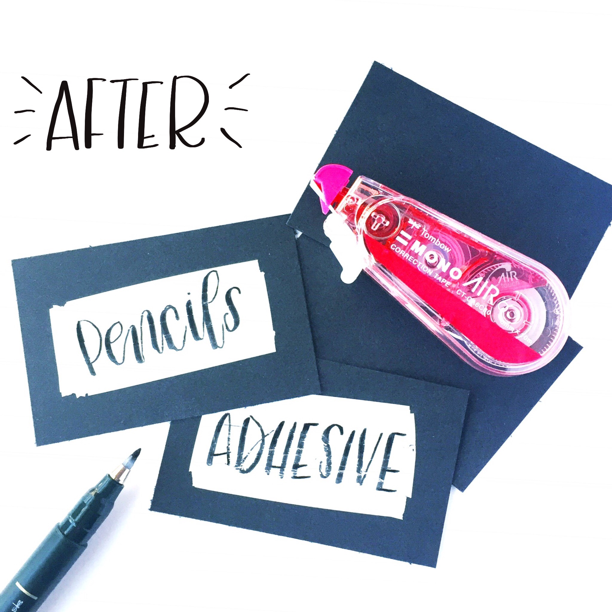 Use Tombow Mono Air Correction Tape to correct and create things for organization and day to day living!