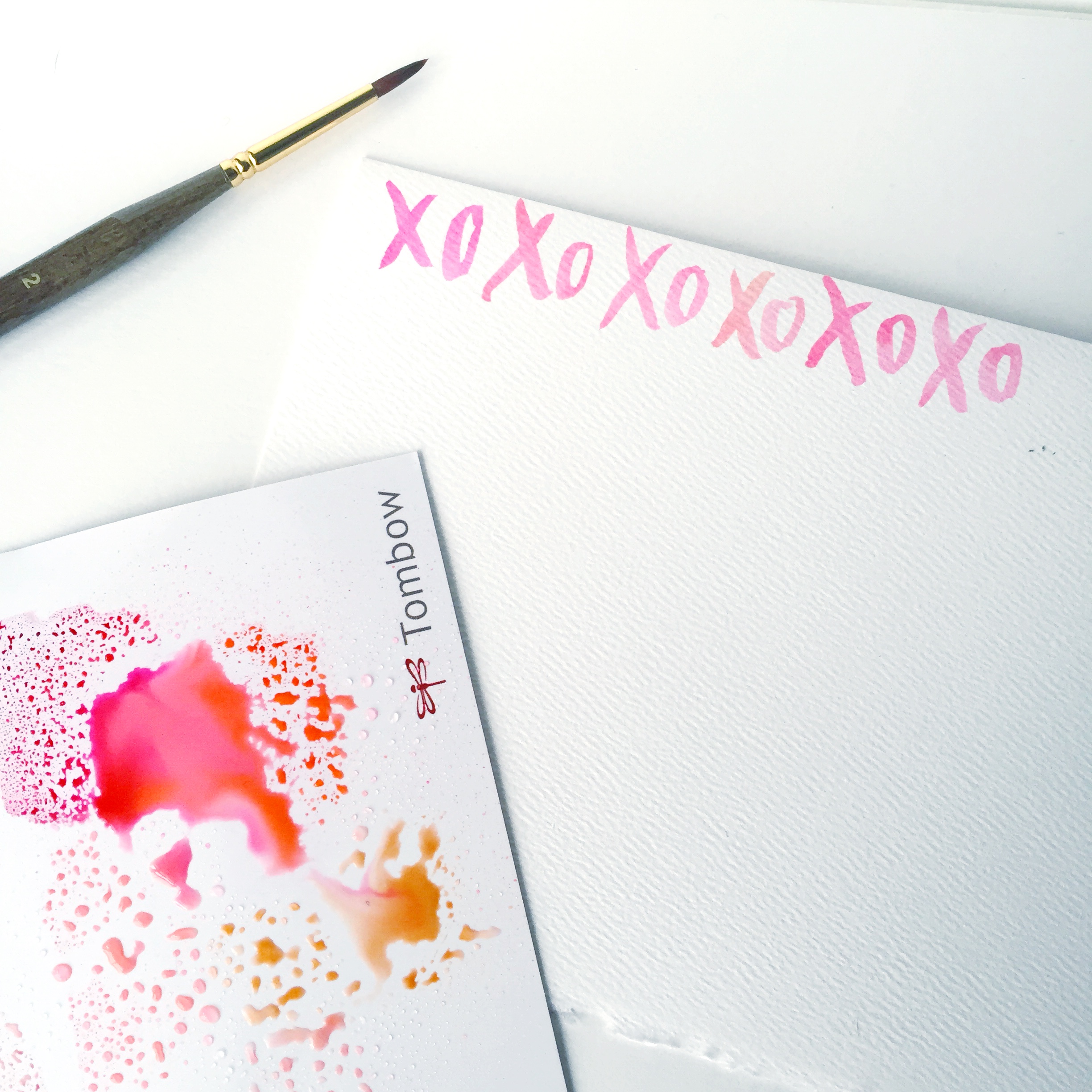Learn how to use Tombow USA dual brush pens to create simple watercolor valentines with @renmadecalligraphy. 