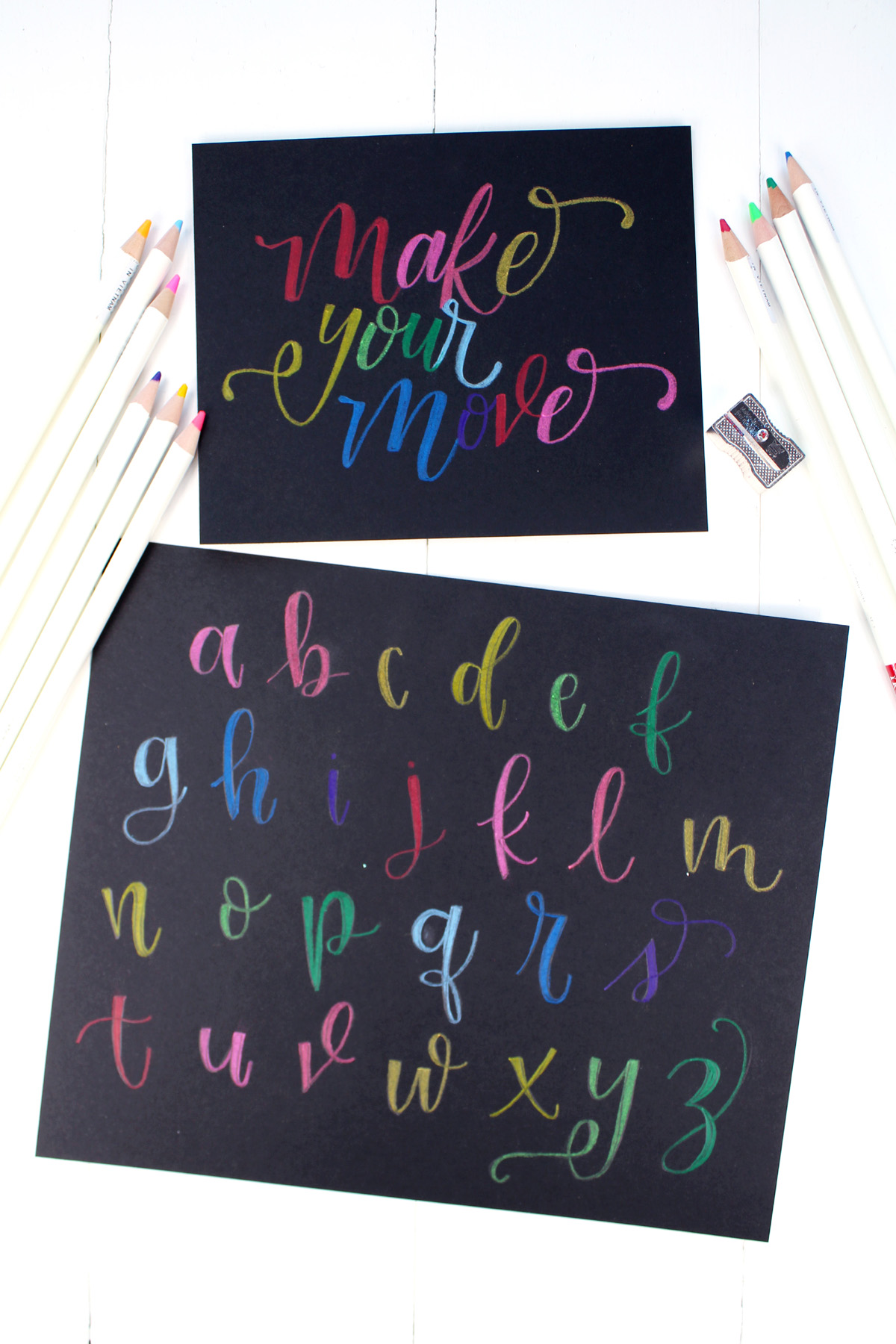Learn bounce lettering using Tombow Irojiten Colored Pencils to create stunning works of art; perfect for handmade cards, home decor or other papercrafting.