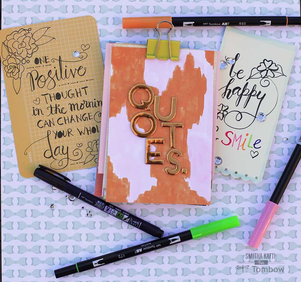 Make a Quote Book for Hand Lettering - Tombow USA Blog