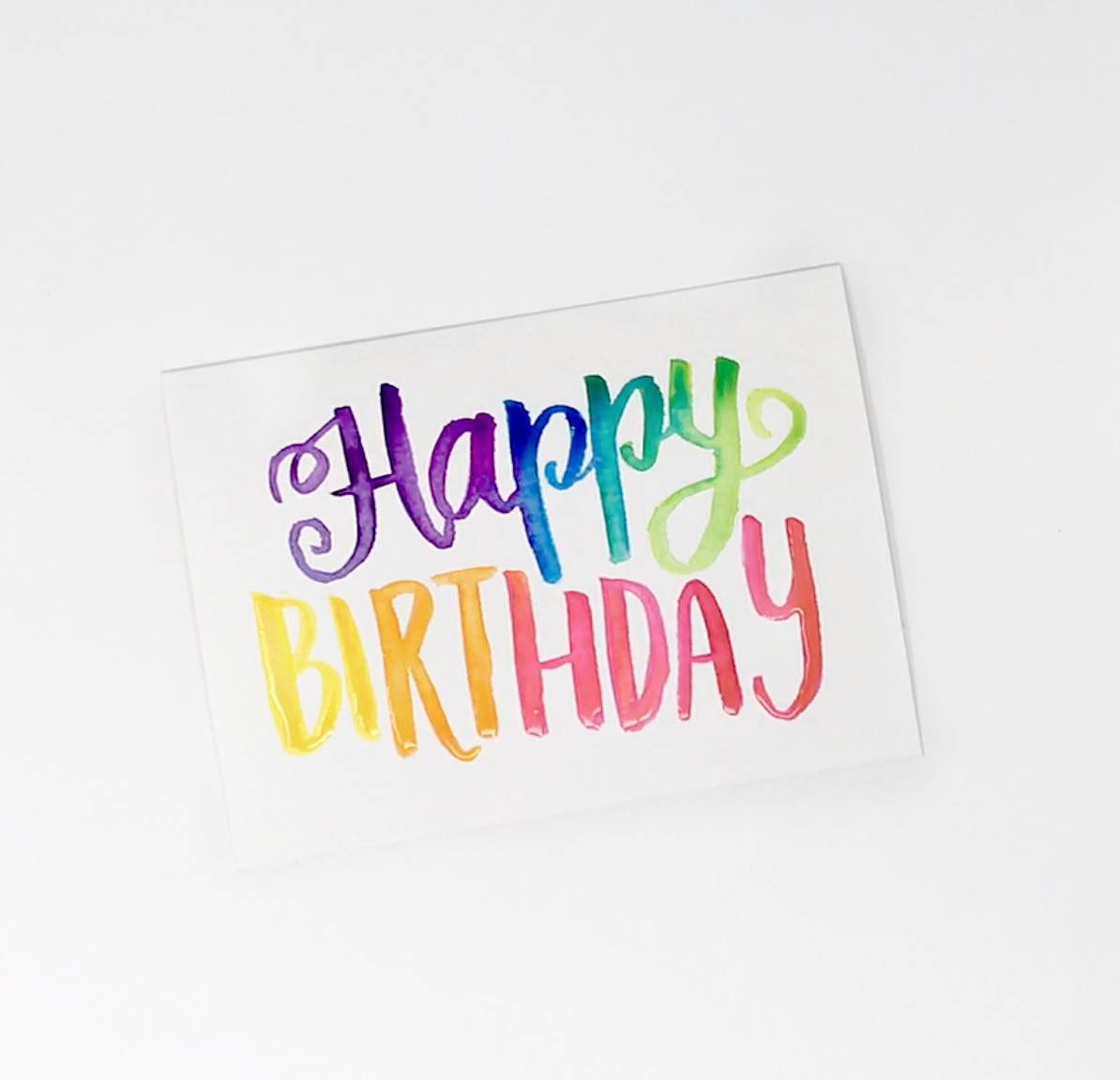 Watercolor + Hand Lettering Birthday Cards DIY with Tombow!