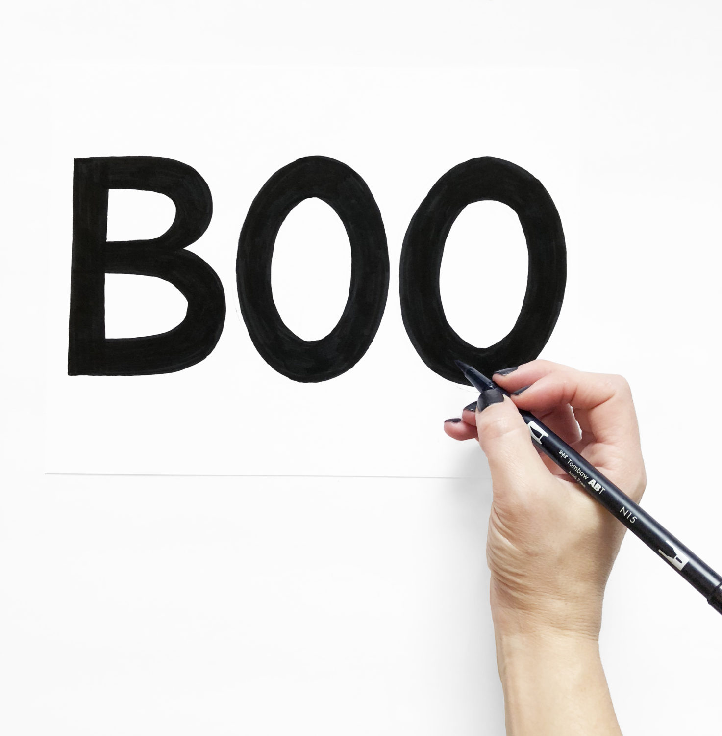 Halloween Decoration Floral Boo Banner
