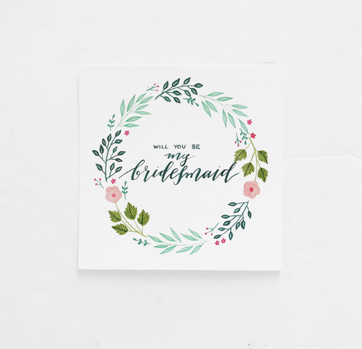 Create this bridesmaid card with Tombow Supplies