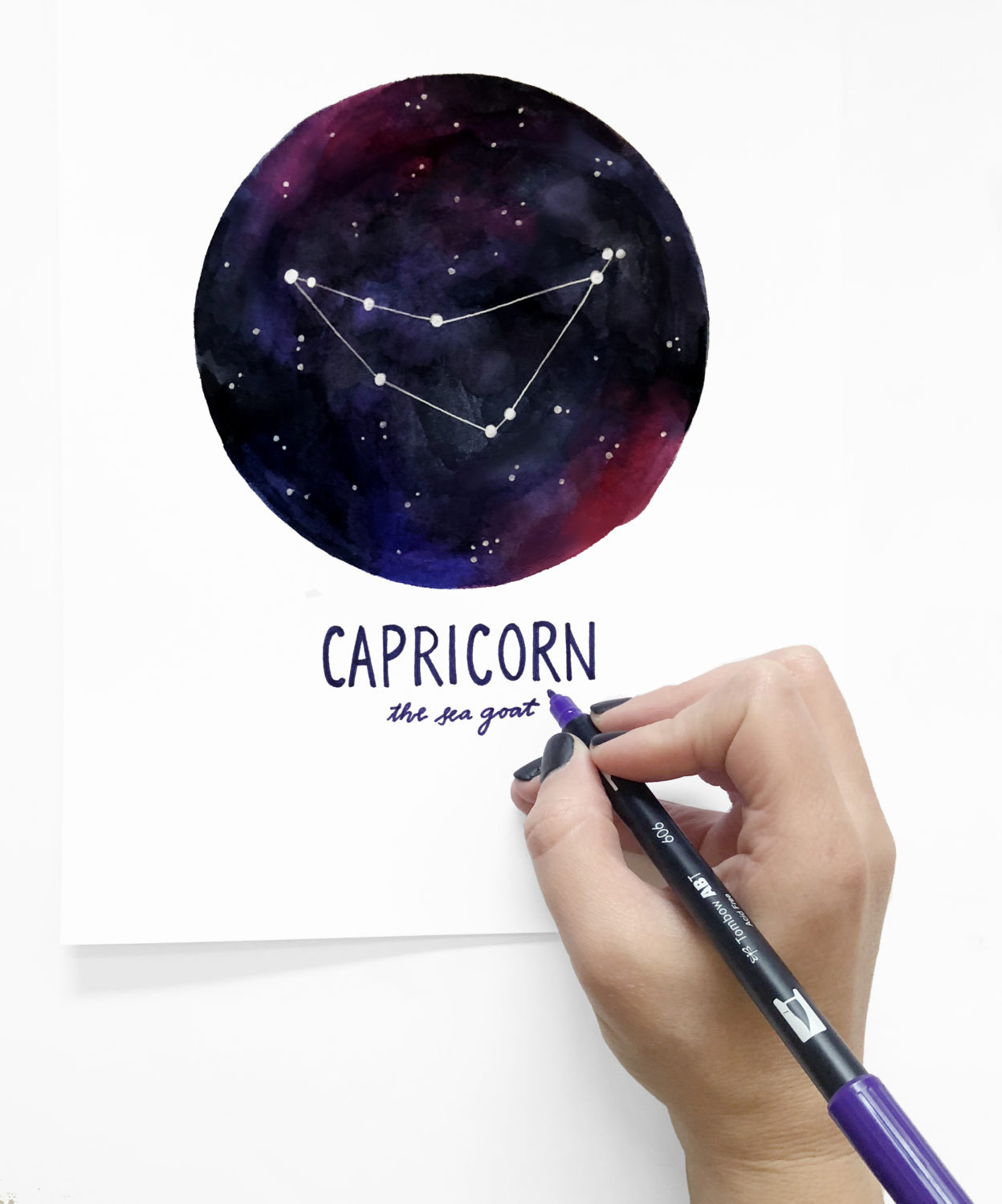 Zodiac Watercolor Art