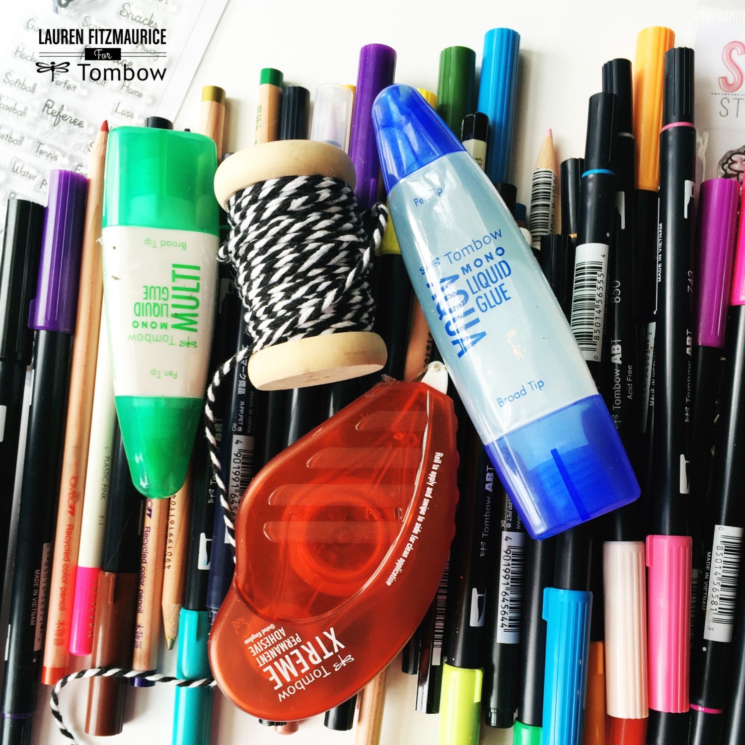 Organize your craft stash with Tombow and Sweet Stamp Shop products.
