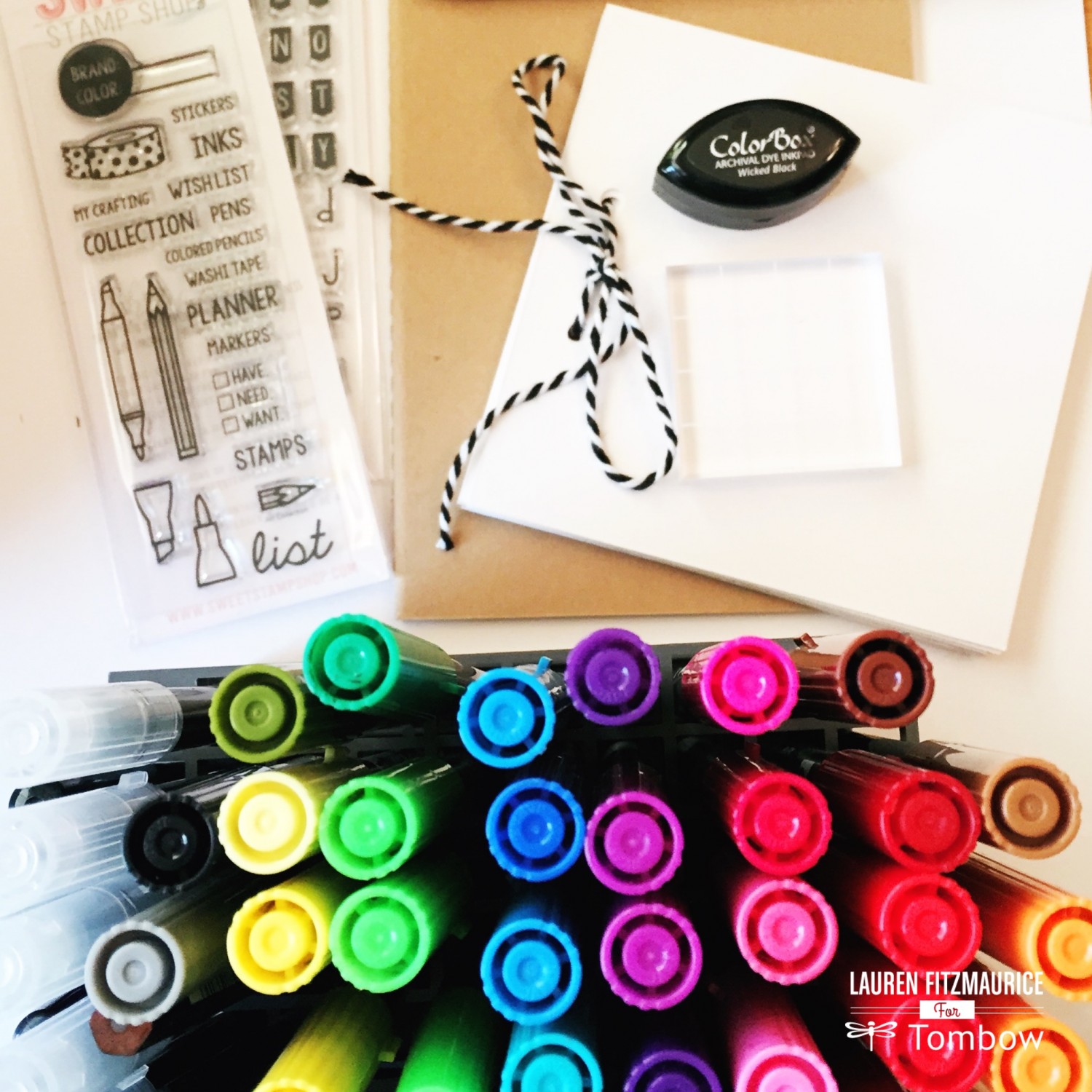 Organize your craft stash with Tombow and Sweet Stamp Shop products.