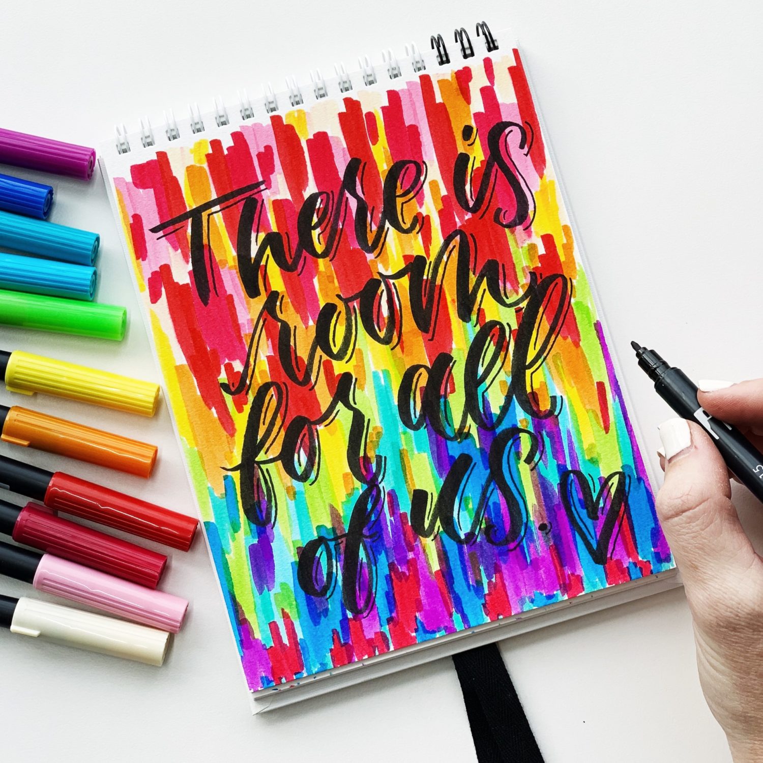 Abstract Rainbow Background Inspired by Jessi Raulet - Tombow USA Blog