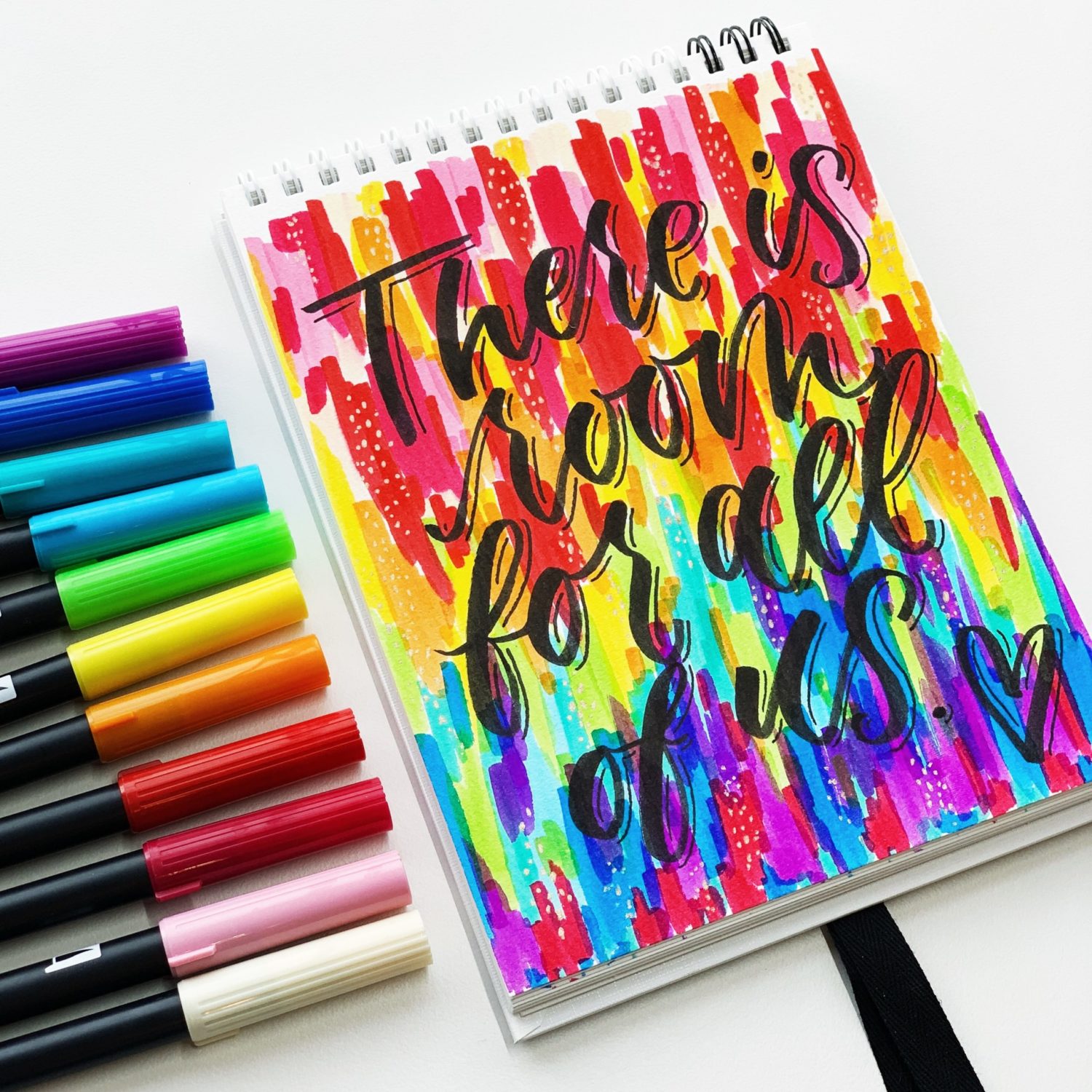 Abstract Rainbow Background Inspired by Jessi Raulet - Tombow USA Blog