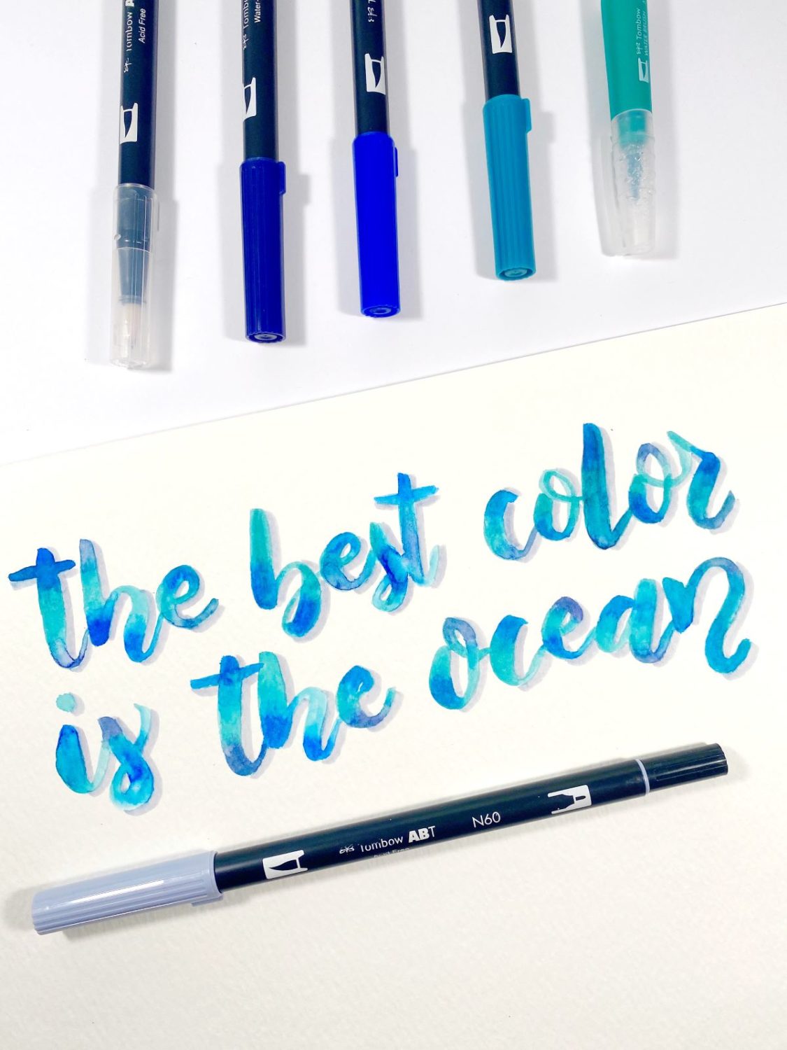 Create Blended Watercolor Lettering - Tombow USA Blog